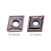 Inserto de Carburo Cnmg120404 Cnmg120408 Em ef YBG205 CNC, Herramienta de Torneado Externo, Cortador de Metal, Cuchillas Cnmg 120408, 10 Unidades