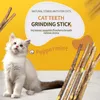 Natural Catnip Pet Cat Molar Toothpaste Stick Pet Cat Kitten Chew Toys Stick Fruit Matatabi Cat Snacks Pet Teeth Cleaning Sticks