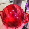 Linda vermelha clara de quartzo de cristal esfera de cura de bola