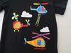 T-shirts Saileroad Summer Boys Close Sleeve Cotton T-shirt Tecknad helikoptrar Baby Topps Girls Spädbarn Småbarn Blusar T-shirt 240410