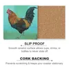 Table Mats Dozy The Cockerel Ceramic Coasters (Square) Christmas Cup Pads For Coffee Mugs