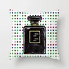 Groothandel grensoverschrijdende nieuwe aankomst parfum flessen serie kussens klassieke stijl kussen perzik huidstof kussens dekmantel