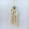 Macrame Hangende mand Handgemaakte plantenhanger mand Hanging Planter Rope Flower Pot Holder Home Garden Countyard Decor