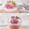 10 pcs transparente Plastikkuchenbox Mousse Kuchenbehälter Ball Form Kuchenbehälter tragbarer Mousse -Kugel runden Kuchenbehälter