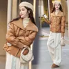 Chinese Style Button für Frauen 2023 Winterkleidung, neutemperamentgestrickte Patchwork White Enten Down Jacke