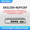 Anahtarlar Xikestor 6port L2 Yönetilen Yönetilmeyen Poe Ethernet Ağ Anahtarı 2.5G RJ45 Ports 10G SFP+ Yuvalar Switch Fansız Fiş ve Oynat