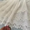 Super Wide Natural white Cotton100% Cloth Three/Two Layer Embroidered Lace Trim DIY Accessories Lace Fabric 36/23cm 3yards/lot