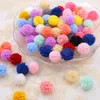 30-120pcs 15 mm Corea Bola de encaje de bricolaje Pompones de flor elástica Craft Mesh Mesh Colgante para horquilla de joyería Hacer accesorios