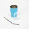 Mugs 2oz Sublimation Blank Eco-friendly Stainless Steel Car Tumbler with Straw Printable Mini Wine Coffee Cup 240410