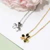 Pendant Neckor Classic 925 Sterling Silver Clover Petal Necklace Womens Sweet Simple Fashion Brand Fine Jeweller Juiversary Gift 240410