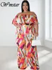 Wmstar Plus Size Jumpsuit Women Clothing Pleated Wide Leg Off Shoulder Romper Printed One Piece Outfits Wholesale Drop 240410