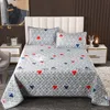 Crystal velvet Quilted gray Bedspread Bed Cover Bed Sheet size150x210cm/225x250cm quilt blanket Pillowcases 3pcs