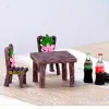 1/3/5pcs Miniaturtisch und Stühle Set Fairy Garden Möbel Ornamente Kit für Home Micro Landscape Decape Geschenke Lieferungen