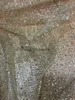 HLS007 silver sparker hand print glued glitter powder tulle mesh lace fabric for sawing/ evening dress/stage