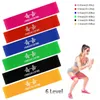 6 bandes de résistance de niveau Naturel Latex Natural 0,35-1,3 mm Yoga Pilates Trainage Rubber Pull Rope Gym Sports Expander Entraînement Équipement