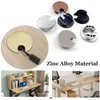 Zinklegering Wire Hole Cover Desk Table Cable Fastener Computer Grommet Cable Clamp Buckle Line Line Box Home Office Hårdvara