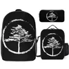 Backpack 3 In 1 Set 17 Inch Lunch Bag Pen Awesome Tree Of Life 10 Secure Rucksack Comfortable Picnics Novelty