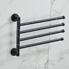 Bathroom Movable Towel Holder Black Gold Bath Towel Rack 4 Layer Chrome Towel Bar Bathroom Hardware EL24DH