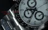 Stålkronograf Meteorite Factory Dial 40mm EW Movement White Watch Watch Automatisk mekanisk designer 904L Rostfri AAAAA 894 OLEX