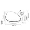 Torayvino Gümüş Banyo Oval Cam Kapı Lavabo Havzası Brass Şelale Monzeri Mikser Su Musluk ile Pop-Up Drenaj Combo Kiti