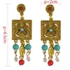 Dangle Earrings Vintage Ethnic Colorful Resin Beads Tassel Drop For Women Bohemian Gypsy Tribal Turkish Afghan Jewelry