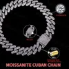 Hiphop Sterling Sier Pass Diamond Tester VVS Out 25 mm MOISSANITE Cuban Link Chain