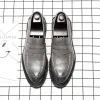 Stövlar hn8new ankomst italienska varumärke män läder lägenheter män brittiska brogy klänningskor formella business oxfords skor för män