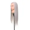 Training Head Female Mannequin Head High Temperature Fiber Hairdressing Practice Training Mannequin Head