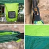Hammocks Portable Nylon Umbrella Fabric Single e Double Size Camping ao ar livre Pendantsq de camping e caminhada