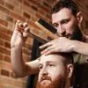 Wood Handle Boar Bristle Cleaning Brush Hairdressing Beard Brush Anti Static Barber Hair Styling Comb Shaving Tools for Men