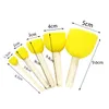 Ceramic Art Sponge Stick 5pcs/set of Wooden Pole Absorbent Sponge Ceramic Painting Moisturizing Sculpture Modeling Tool