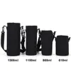 610-1500 ML Water Bottle Cover Bag Pouch Strap Neoprene Water Pouch Holder Shoulder Strap Black Bottle Carrier Insulated Bag