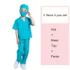 Kinder chirurgische Uniform -Kinder Arzt Krankenschwester Arbeit Hemd Hemdhose Mantel Anzug Jungen Mädchen Cosplay Halloween Kostüme Party Geburtstagsgeschenk