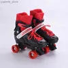 Pattini a rulli in linea ragazzi ragazze bambini bambini pattini pattini scarpe patano scorrevoli sneaker a quad regolabili 4 ruote a doppia fila a 2 linee regalo all'aperto y240410