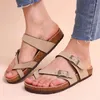 Slippers Kidmi Fashion Women's Sandalen met Cork Footbeds 2024 Zomer vrouwen Flip-flops unisex muilezels verstelbare boogondersteuning