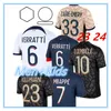 24 25 Maillot maschile Mbappe Football Jersey Set per bambini 23 24 Fan Edition Player Edition 2023 2024 Maglia Paris Home and Away Football Felpa