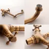 Rubinetti del lavandino da bagno in bronzo antico a doppia maniglia del mixer caldo a freddo mixer cucina cucina elf678