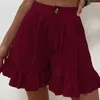 Solid Color Chic Loose Fit Summer Short Pants S to 2XL Casual Shorts Pleated for Home