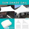 Biały Waterproof Waterproof Sun Shade Sail Square Prostokąt Trójkąt ogrodowy taras Karki pływające cień pieszo pieszo