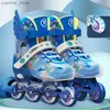 Inline Roller Skates Kinder Roller Skates Inline Kinder 4 Räder Sneakers Anfänger Junge und Mädchen Roller Skating Schuhe im Freien im Freien Sportgeschenk Y240419 Ulul