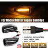 2Pcs Dynamic Blinker Turn Signal Light Side Mirror Indicator Repeater Sequential Lamps For Dacia Sandero 2 Logan 2 Duster II