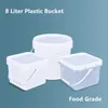 Bodet de rangement alimentaire 8L avec couvercle Conteneur en plastique vide de qualité aliment