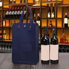 Storage Bags Thick Wine Bag Elegant Gift With Strong Load Bearing Long Handle Firm Stitching For Double Bottles Holiday