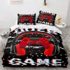 Game King Queen Duvet Cover Cover 3D Black Game Hands Set da letto per bambini Teens Man Gamer Camera da letto Copritura Copertina Copertina