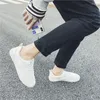 Sapatos casuais moda masculina, atirando a rua White Trend Sports Student Flat
