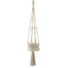 Hand geweven macrame plantenhanger tapijt Tapestry Noordse hangende mand hangende planter manden bloem pot net tuin balkon decor