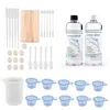 1 Set AB Crystal Glue Resin Small Epoxy Resin Resin Adhésif 1: 1 Moules de résine AB Faire des outils de démarrage Set outils de bricolage Kits Sticking Stick