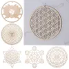 Life Energy Mat Base Wood Base Wood Wall Sign Laser Cut Handgjorda dalunderlägg som gör Sacred Geometry Ornament Decor