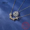 Подвесные ожерелья 925 Серебряное Счастливое четыре листа-клеверное ожерелье женское магнитное сердце