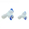 Reverse Osmosis Quick Pipe Fitting T Shape Tee 1/4 3/8 Hose Connect 1/4 3/8 BSP Male RO Water Plastic Coupling Connector Adapter
